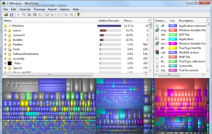 windows directory statistics portable